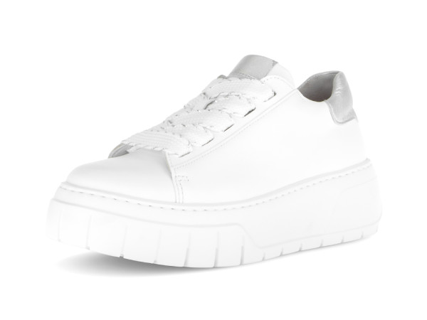Gabor fashion Damen Leder Sneaker latte/silber