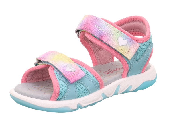 Superfit Mädchen Sandale Pebbles hellgrün/rosa