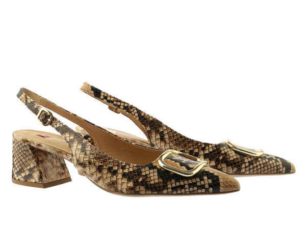 Högl Damen Sling JENNIFER camel/Reptilprägung