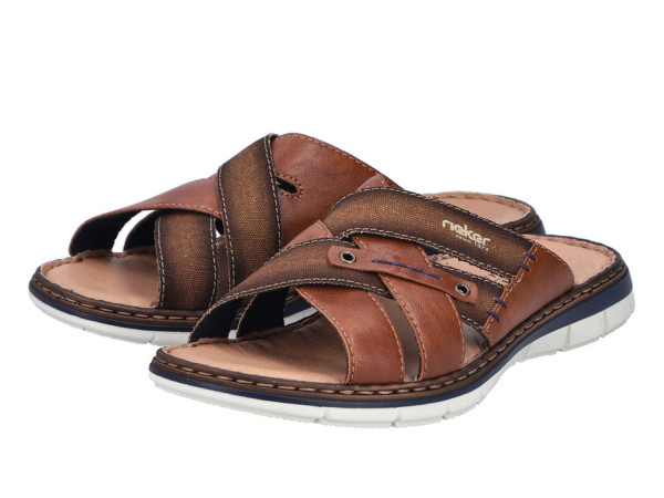 Rieker Herren Pantolette cuoio/nut