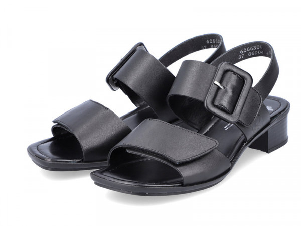 Rieker Damen Sandale schwarz/Klett