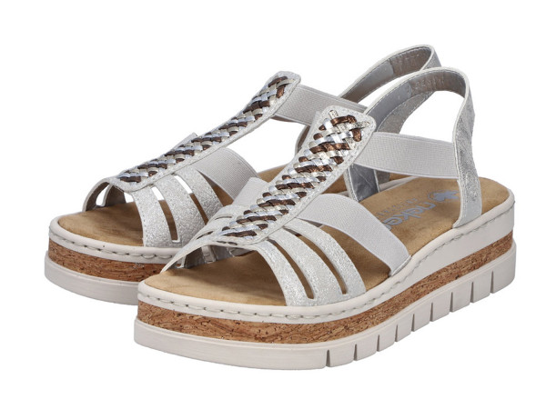 Rieker Damen Sandale fog-silver