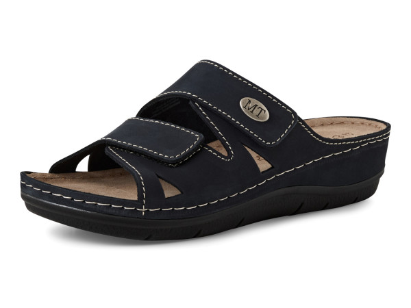 Marco Tozzi Damen bequeme Pantolette taupe/klett
