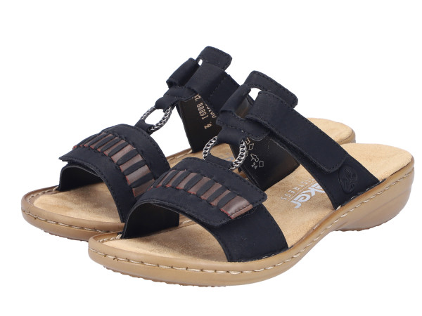 Rieker Damen Pantolette schwarz