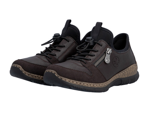 Rieker Damen Schlüpfschuh nougat/schwarz