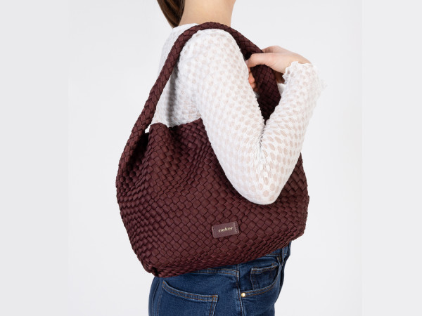 Rieker Modischer Damen Shopper burgundy