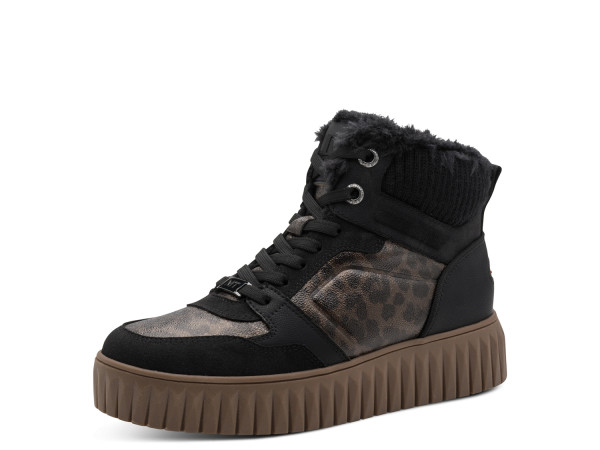 Marco Tozzi Damen Bootie black/comb/gefüttert