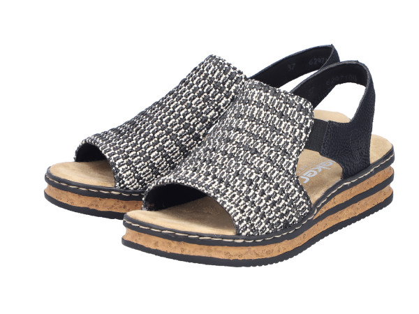 Rieker Damen Sandale schwarz-sand