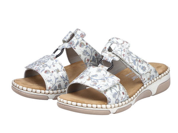 Rieker Damen Pantolette hellgrau-multi