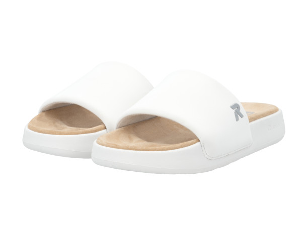 Rieker Damen Pantolette weiss