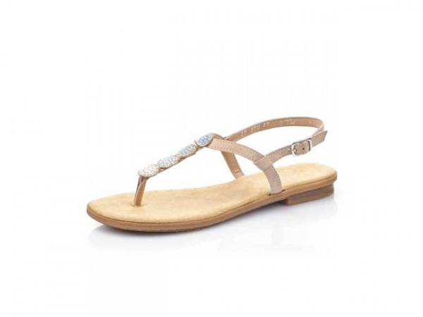 Rieker Damen Sandalette Altrosa/Zehentrenner