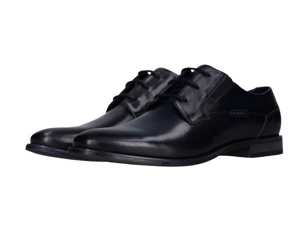 Bugatti Men Herren Leder Business Schnürschuh Gapo blau