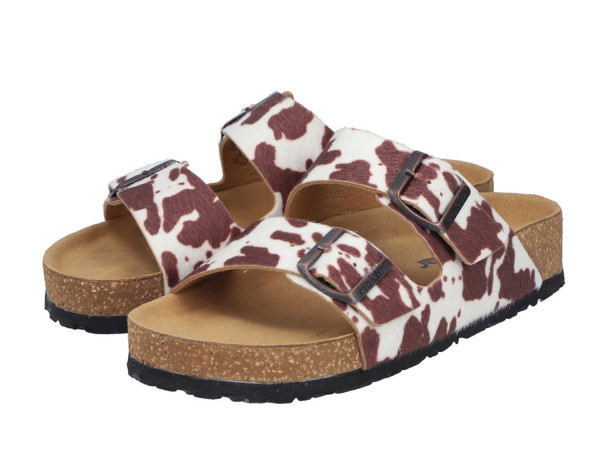 Rieker Damen Pantolette weiss-braun/Simmental